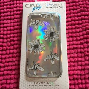 7 6 6s iPhone Clear Iridescent Flower Phone Case